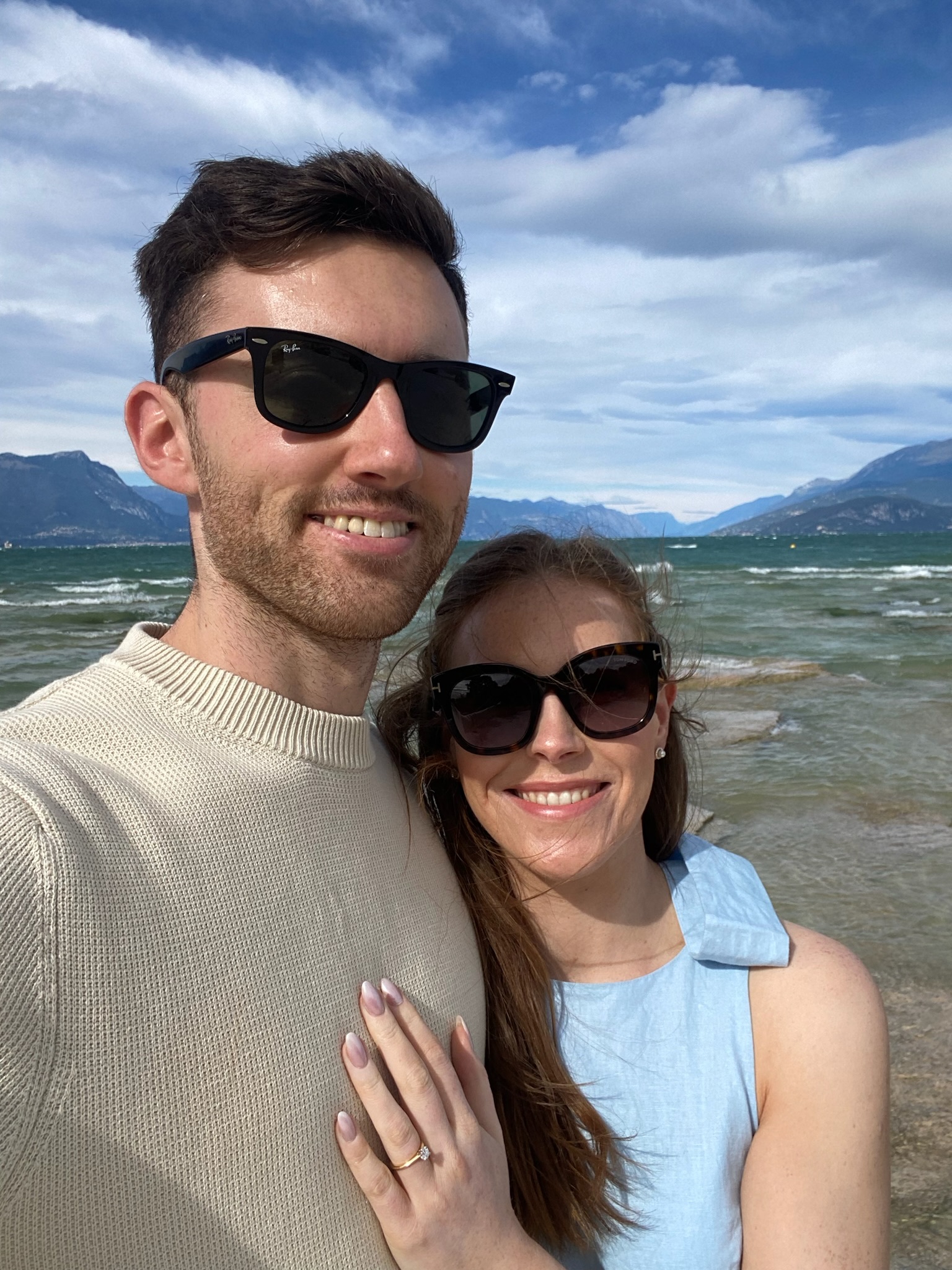 Photo of Melissa and Ciarán after their engagement